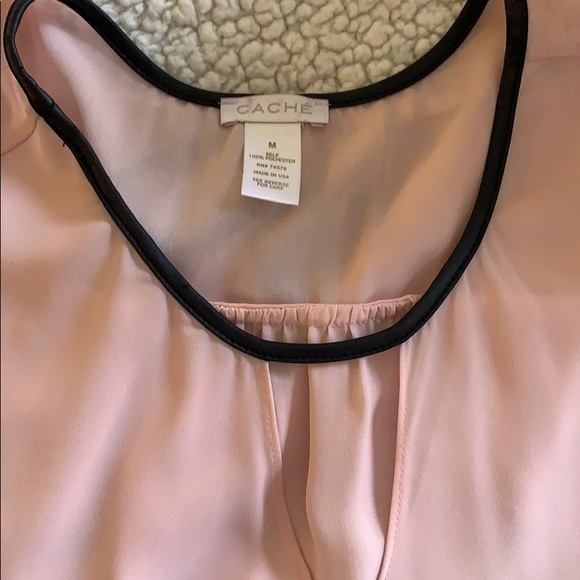 {Cache} Light Pink Sheer Blouse - Picture 9 of 12